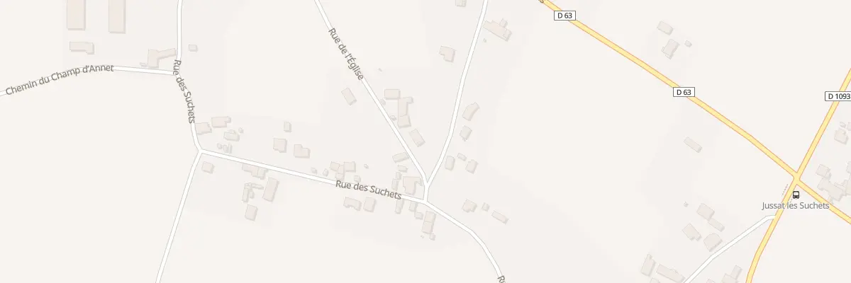 Plan du 9002 Rue de l’Eglise - Jussat à Randan