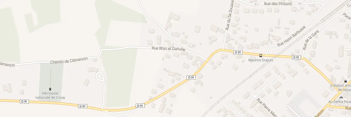 Plan du 13 Rue Rhin et Danube à Crouy