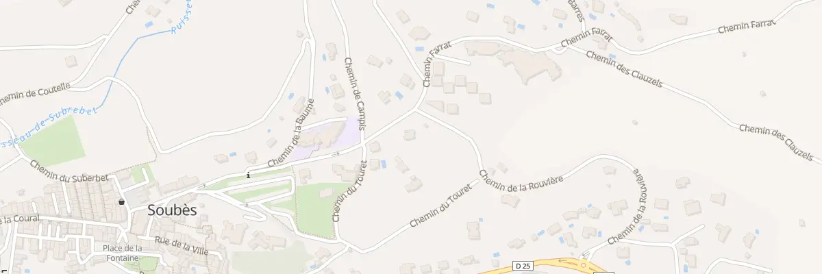 Plan du 46 Chemin Farrat à Soubès