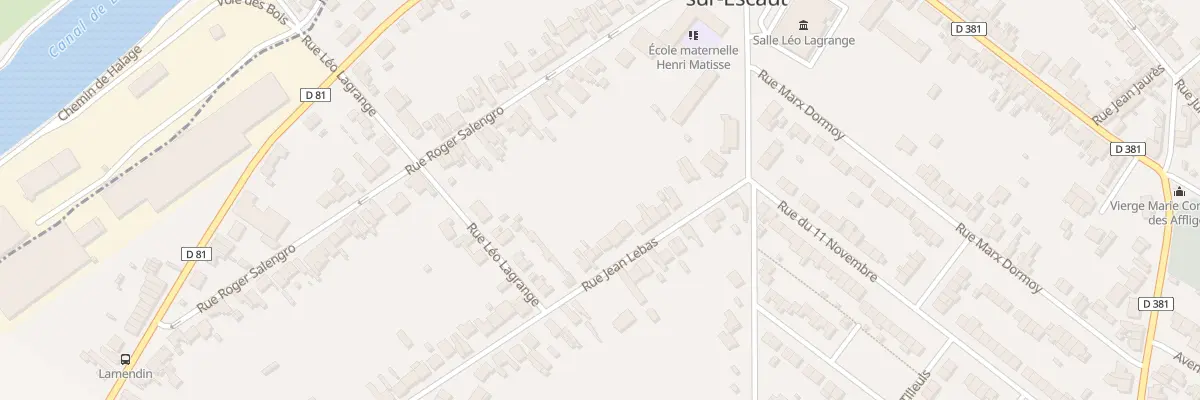 Plan du 20 Rue Jean Lebas à Neuville-sur-Escaut