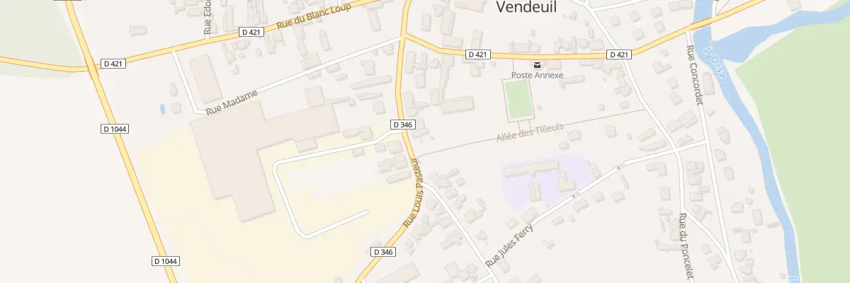 Plan du 21 Rue Louis Pasteur à Vendeuil