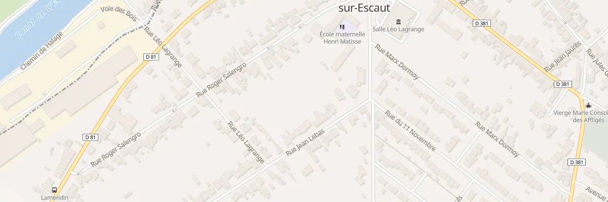 Plan du 18 Rue Jean Lebas à Neuville-sur-Escaut