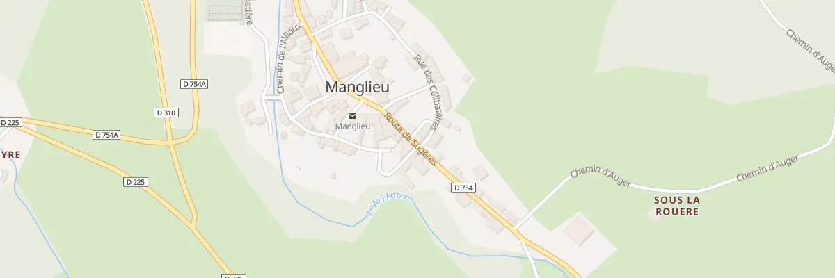 Plan du 69 Bourg de Manglieu à Manglieu