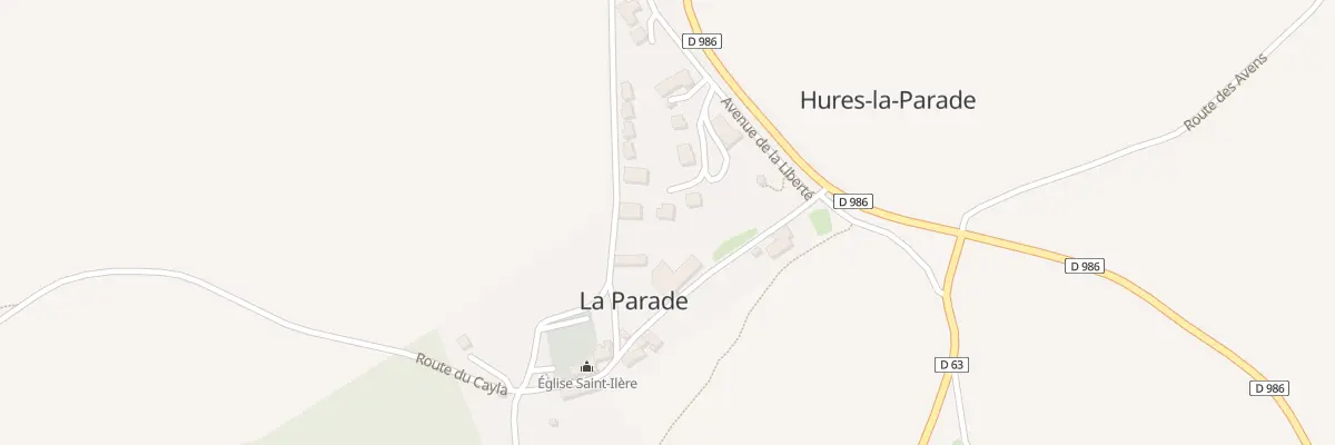 Plan du 5261 La Parade à Hures-la-Parade