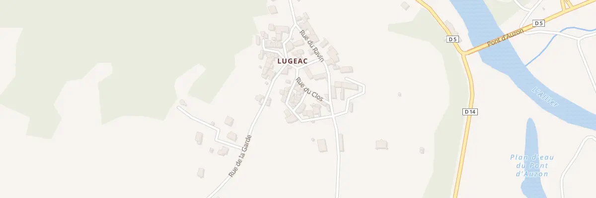 Plan du 5575 Lugeac à Auzon