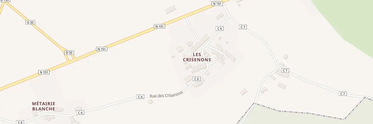 Plan du 119 Les Crisenons à Oudan
