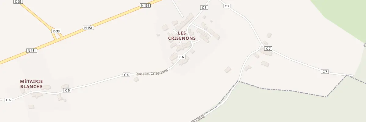 Plan du 111 Les Crisenons à Oudan