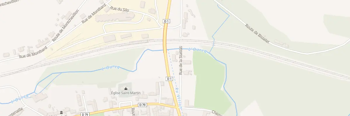 Plan du 1 Rue de la Station à Breny