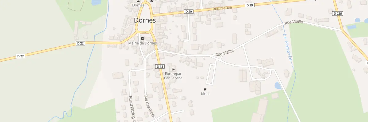 Plan du 1 Rue Vieille à Dornes