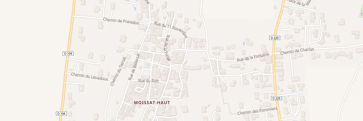 Plan du 1 Pl du Monument à Moissat