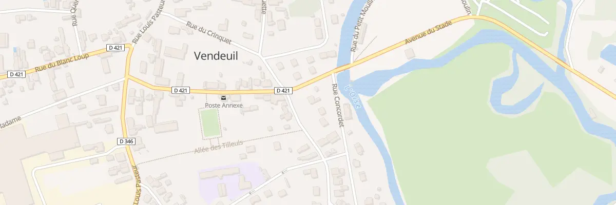 Plan du 2 Av du Stade à Vendeuil
