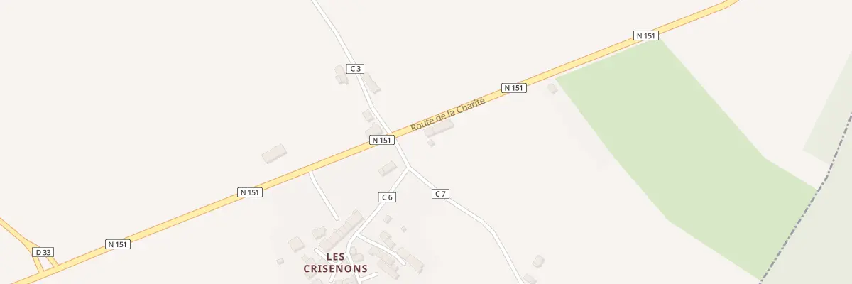 Plan du 100 Les Crisenons à Oudan