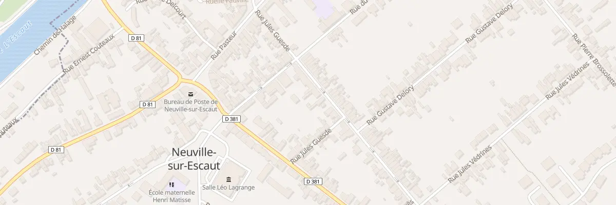 Plan du 16 Rue Jules Guesde à Neuville-sur-Escaut