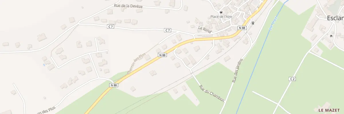 Plan du 5033 Rte Nationale 88 à Esclanèdes
