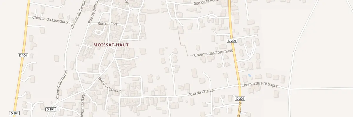 Plan de Bourg de Moissat Haut à Moissat