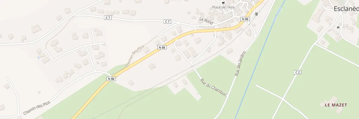 Plan du 120 Rue du Chambon à Esclanèdes