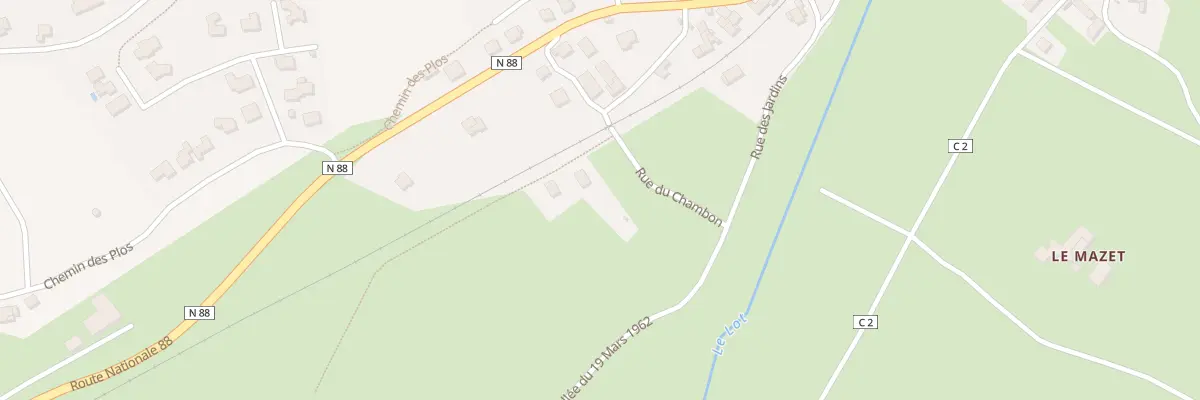 Plan du 5098 Rue du Chambon à Esclanèdes