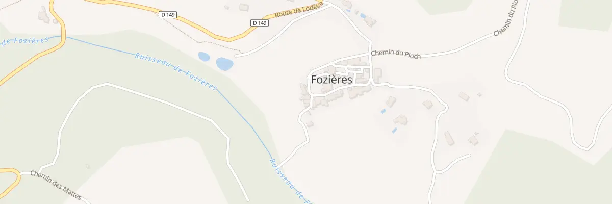 Plan du 2 Rue de la Calade à Fozières