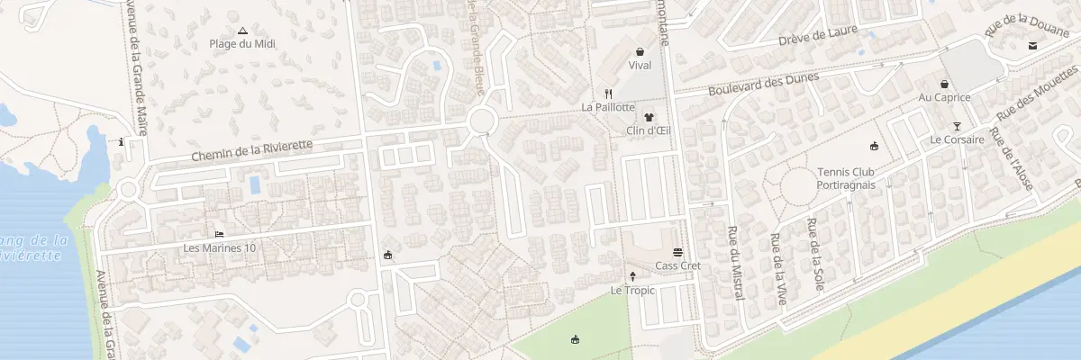 Plan du 6 Che de la Rivièrette à Portiragnes