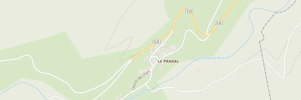 Plan du 5080 Le Pradal à Ally