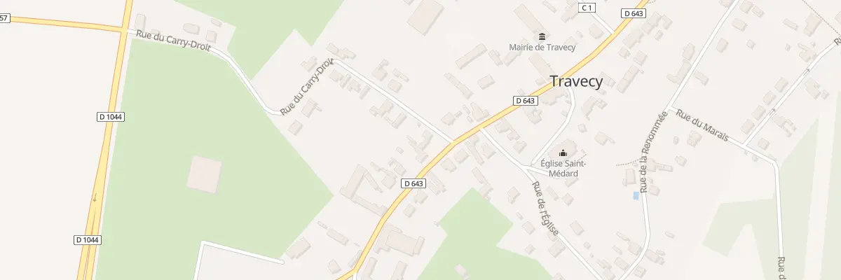 Plan du 1 Rue du Carry - Droit à Travecy