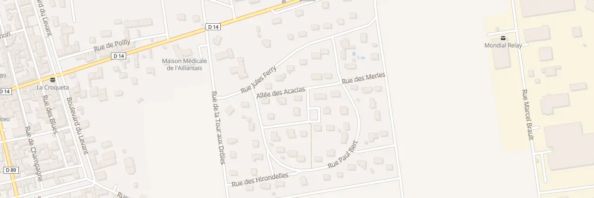Plan du 4 All des Acacias à Montholon