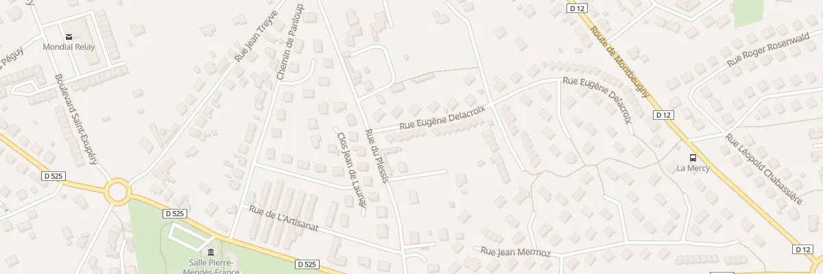 Plan du 8 Rue Eugène Delacroix à Yzeure