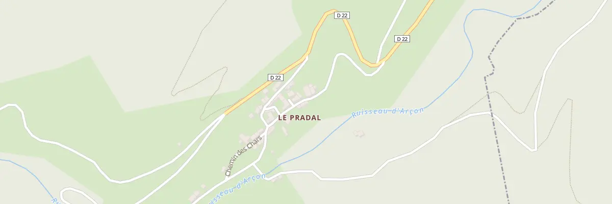 Plan du 5082 Le Pradal à Ally