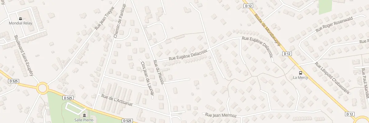 Plan du 14 Rue Eugène Delacroix à Yzeure