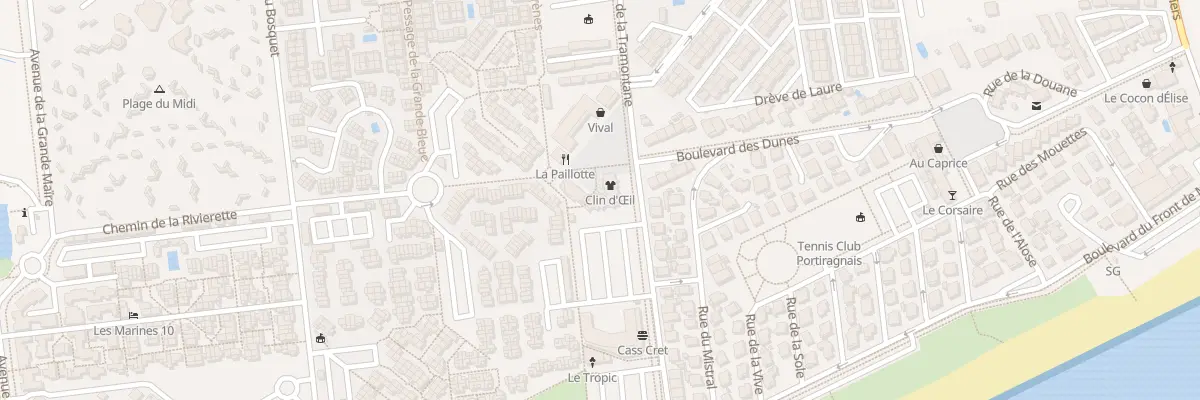 Plan du 5 Av de la Tramontane à Portiragnes