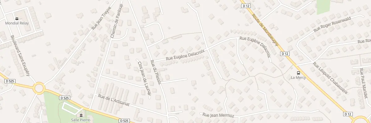 Plan du 16 Rue Eugène Delacroix à Yzeure