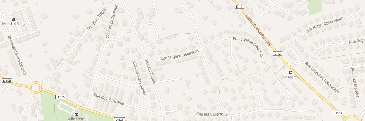 Plan du 18 Rue Eugène Delacroix à Yzeure
