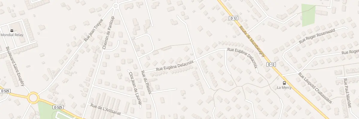Plan du 9 Rue Eugène Delacroix à Yzeure