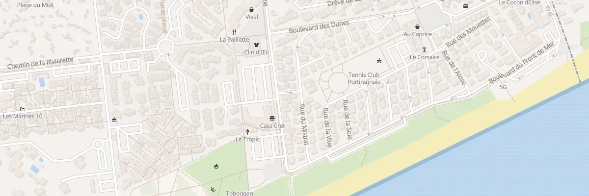Plan du 14 Rue du Mistral à Portiragnes