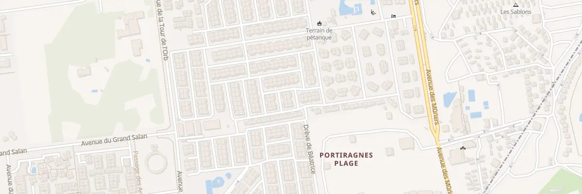Plan du 3E Parc Res Loisir Tamaris à Portiragnes