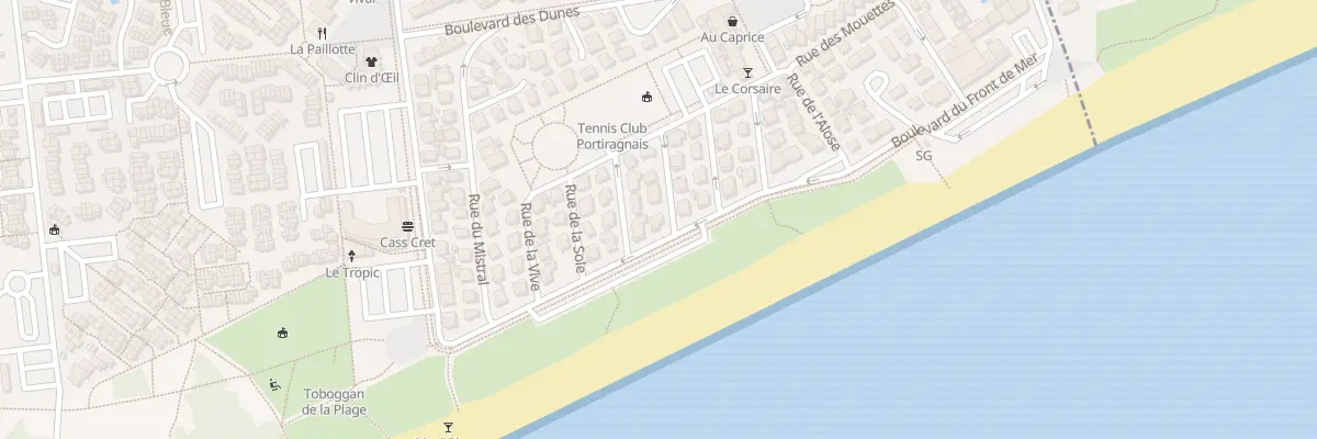 Plan du 24 Bd du Front de Mer à Portiragnes