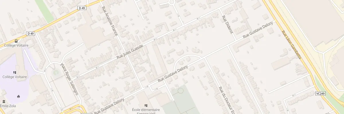 Plan du 253 Rue Gustave Delory à Lourches