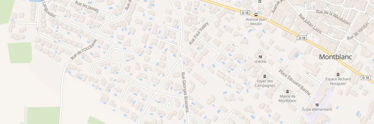 Plan du 161 Rue Paul Valéry à Montblanc