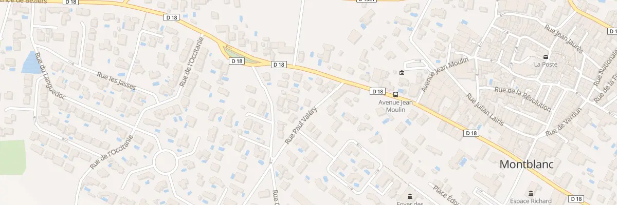 Plan du 66 Rue Paul Valéry à Montblanc