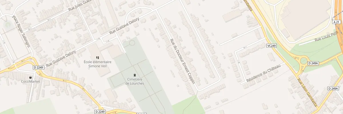 Plan du 130 Rue du Doc Ernest Coppin à Lourches