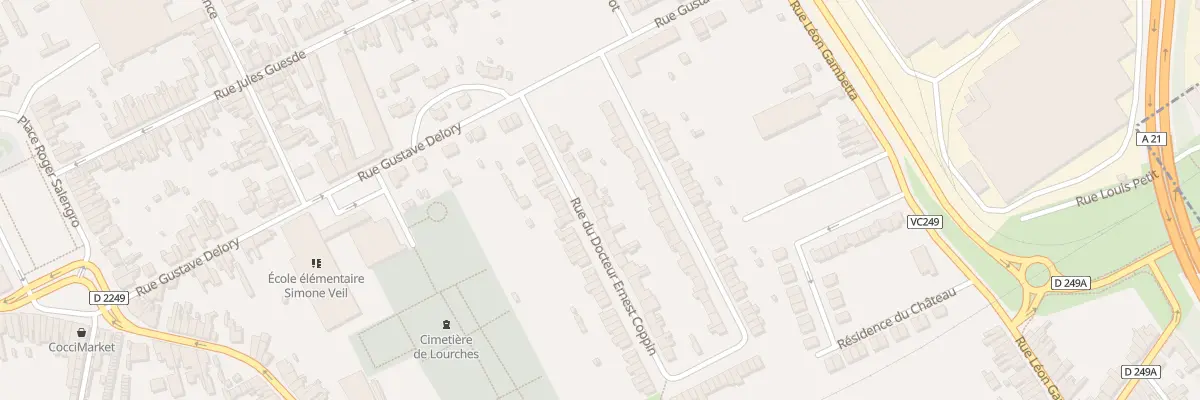 Plan du 99 Rue du Doc Ernest Coppin à Lourches