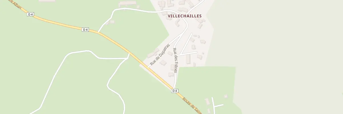 Plan du 5332 Villechailles au Malzieu-Forain