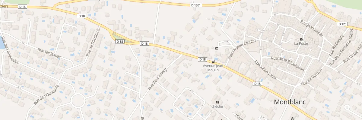 Plan du 15 Rue Paul Valéry à Montblanc
