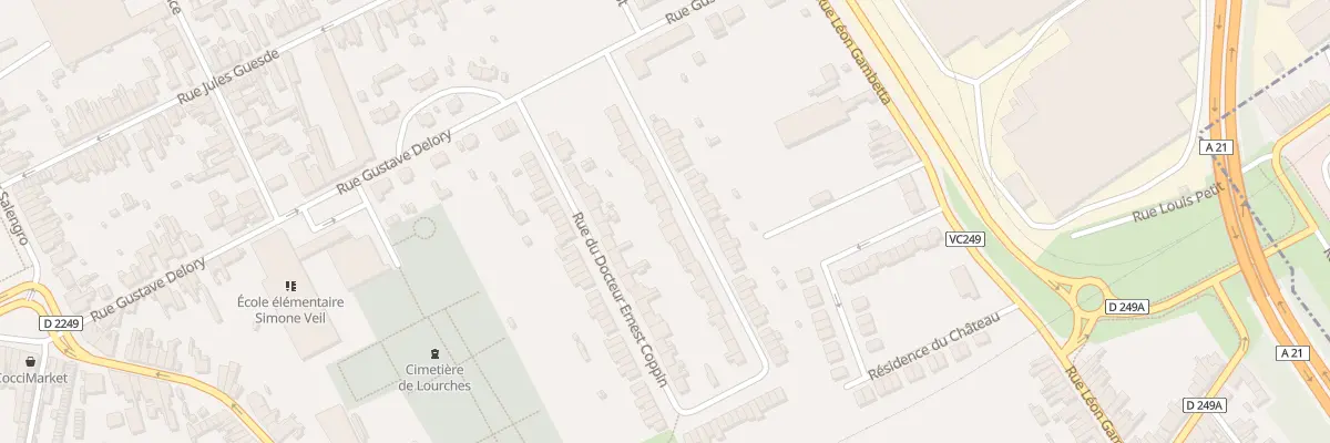 Plan du 441 Rue du Doc Ernest Coppin à Lourches