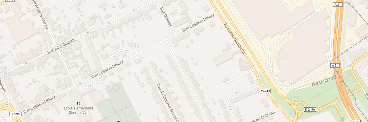 Plan du 498 Rue du Doc Ernest Coppin à Lourches