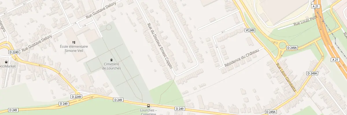 Plan du 201 Rue du Doc Ernest Coppin à Lourches