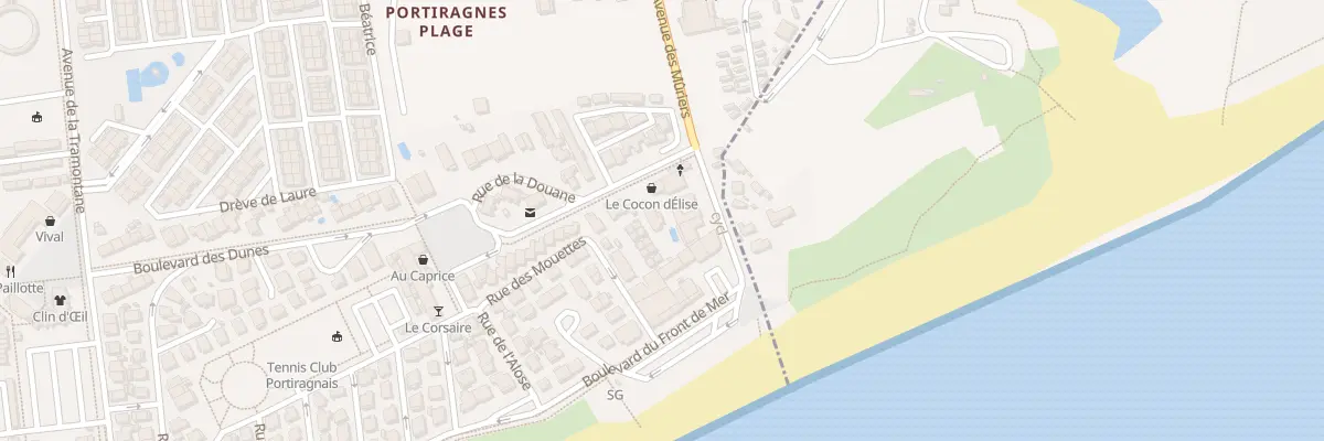 Plan du 4 Av des Muriers à Portiragnes