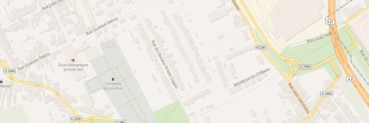 Plan du 397 Rue du Doc Ernest Coppin à Lourches