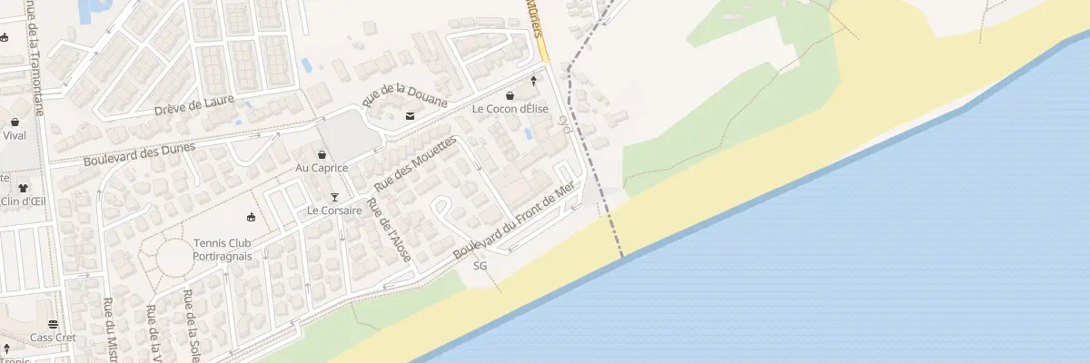 Plan du 2 Bd du Front de Mer à Portiragnes