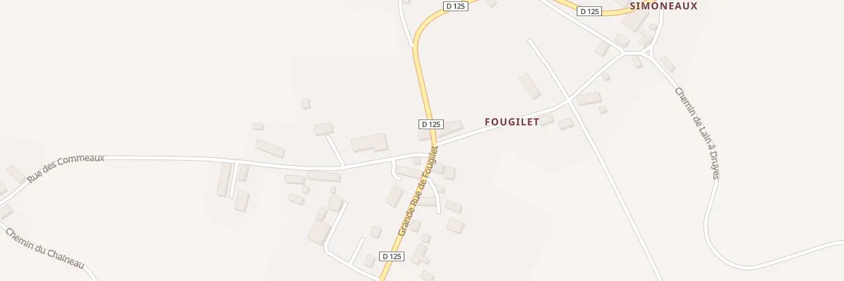 Plan du 2 Rue des Commeaux à Sougères-en-Puisaye
